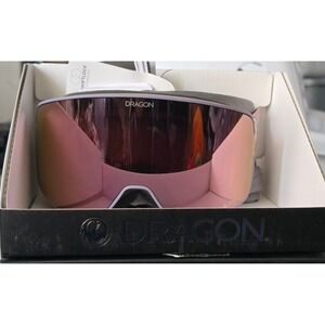 Dragon NFX2 Snow Goggles LumaLens Rose Gold Pink Mountain Strap Swiftlock